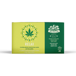 Relax with hemp, herbal tea for the nervous system, relaxation and sleep support, Herbitum, 20 Tea Bags