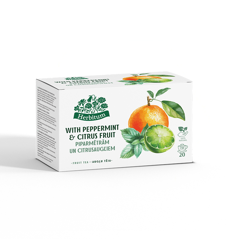 HERBITUM Peppermint and Citrus Herbal Tea | Acorustea.eu